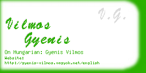 vilmos gyenis business card